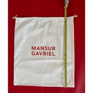 Mansur Gavriel Large Red Lettering Drawstring Purse Dust Cover Bag 26 x 22 in